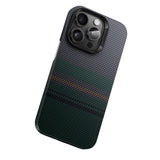 Apple iPhone 14 Pro Max Kılıf M-safe Şarj Özellikli Karbon Fiber Tasarımlı Benks Aurora ArmorAir Kevlar Kapak