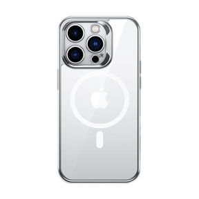 Apple iPhone 14 Pro Max Kılıf M-safe Şarj Özellikli Premium Cam Arka Yüzey Benks Electroplated Kapak