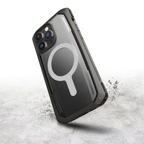 Apple iPhone 14 Pro Max Kılıf M-safe Şarj Özellikli Raptic Secure Serisi Çift Kat TPU Kenarlı Şeffaf Arka Yüzeyli Kapak