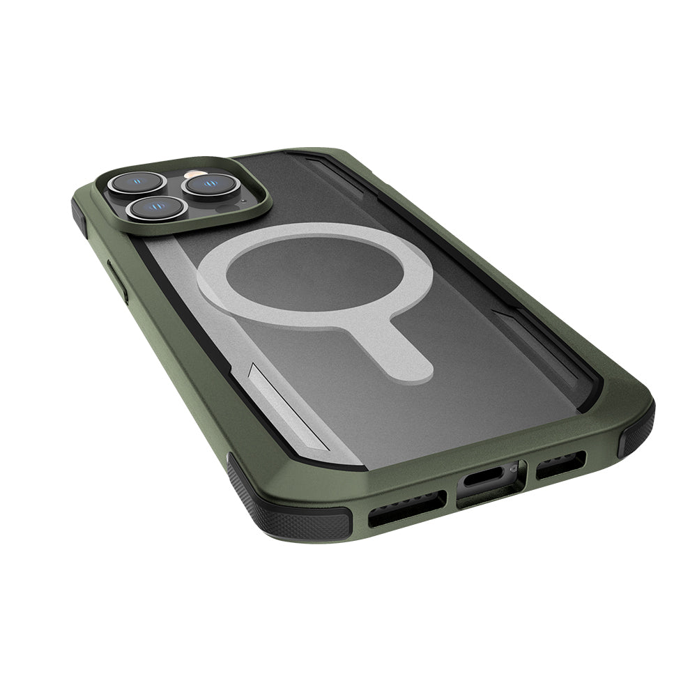 Apple iPhone 14 Pro Max Kılıf M-safe Şarj Özellikli Raptic Secure Serisi Çift Kat TPU Kenarlı Şeffaf Arka Yüzeyli Kapak
