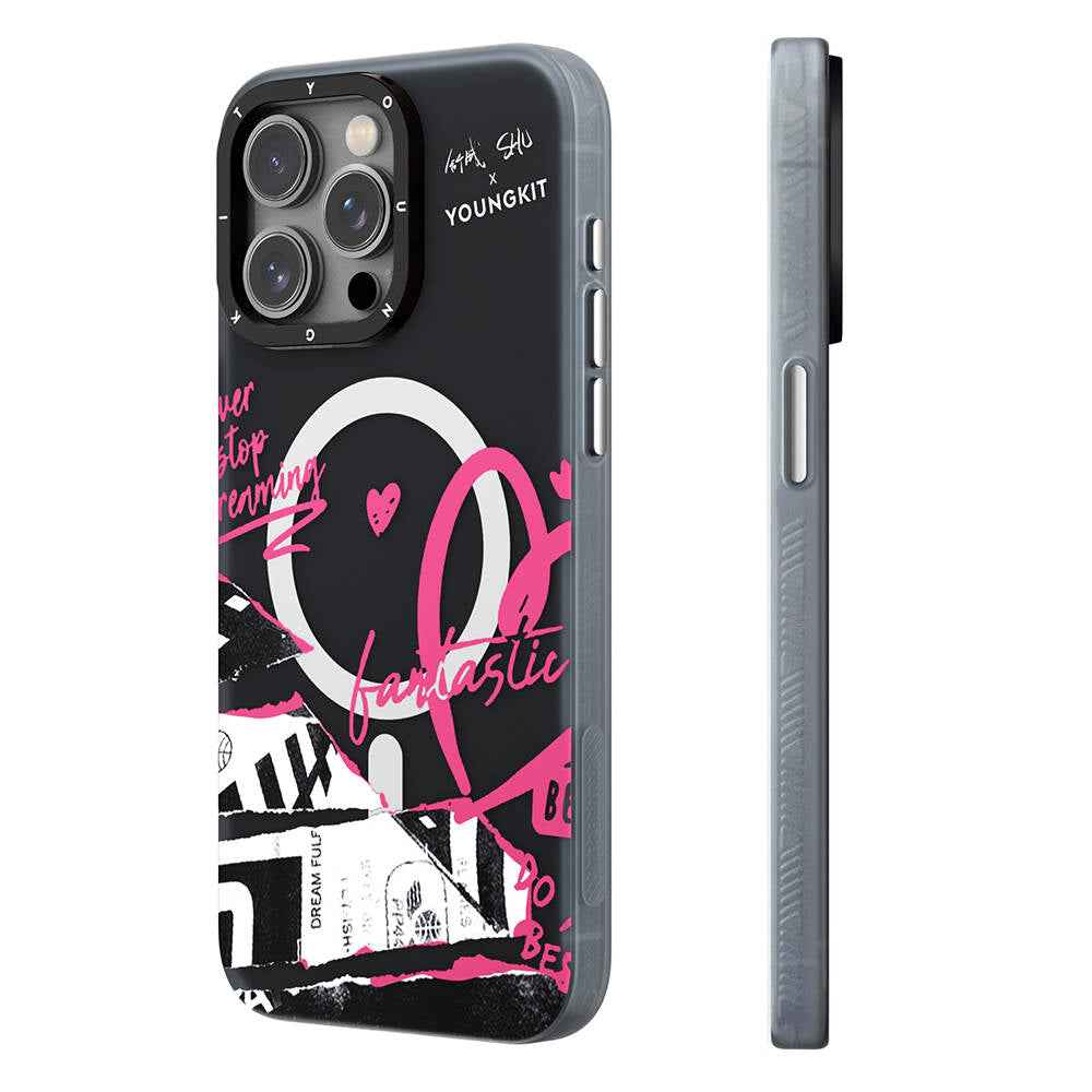 Apple iPhone 14 Pro Max Kılıf M-safe Şarj Özellikli Shu Tasarımlı Youngkit Dreamland Serisi Kapak