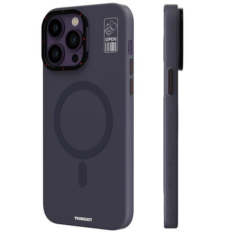 Apple iPhone 14 Pro Max Kılıf M-safe Şarj Özellikli Standlı YoungKit Hermit Bracket Serisi Kapak