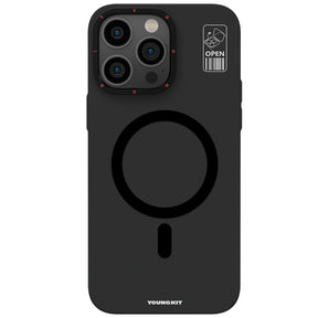 Apple iPhone 14 Pro Max Kılıf M-safe Şarj Özellikli Standlı YoungKit Hermit Bracket Serisi Kapak