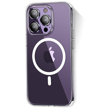 Apple iPhone 14 Pro Max Kılıf M-safe Şarj Özellikli Transparan Sert PC Wlons Pita Kapak