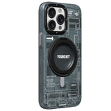 Apple iPhone 14 Pro Max Kılıf M-safe Şarj Özellikli Youngkit 360° Standlı Technology Serisi Kapak