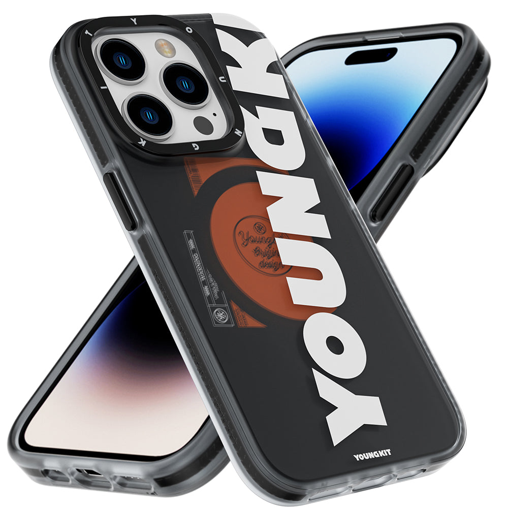 Apple iPhone 14 Pro Max Kılıf M-safe Şarj Özellikli Youngkit Binfen Serisi Yazı Temalı Kapak