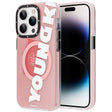 Apple iPhone 14 Pro Max Kılıf M-safe Şarj Özellikli Youngkit Binfen Serisi Yazı Temalı Kapak