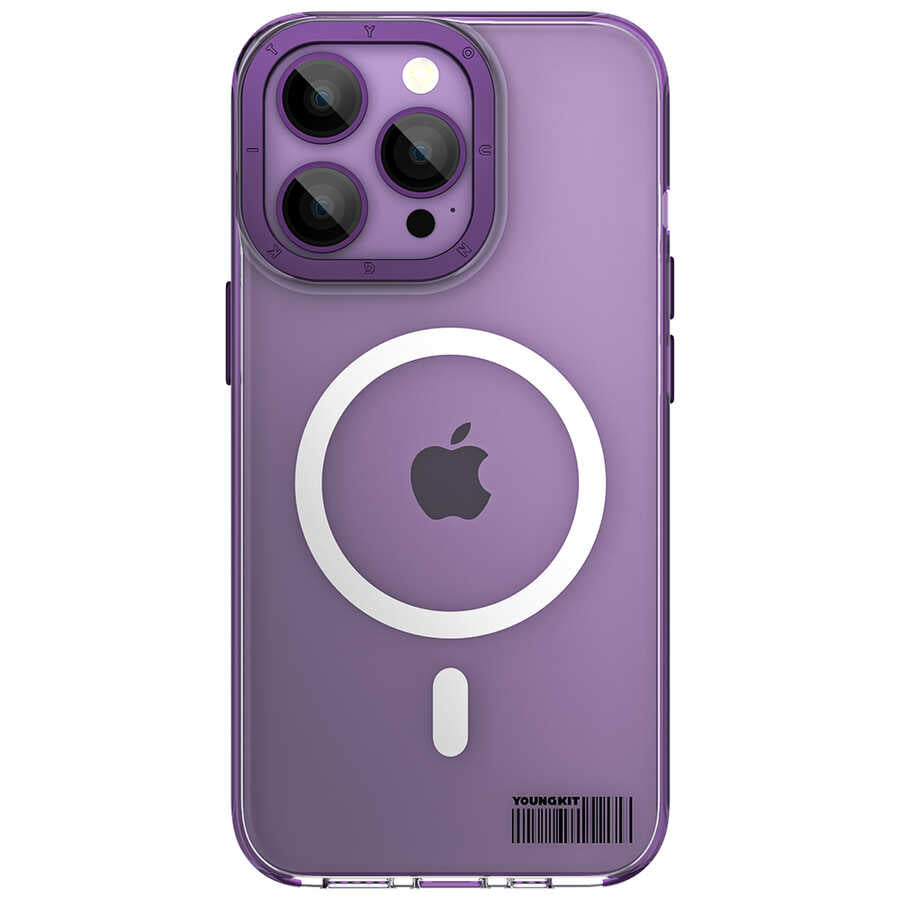 Apple iPhone 14 Pro Max Kılıf M-safe Şarj Özellikli Youngkit Coloured Glaze Serisi Kapak