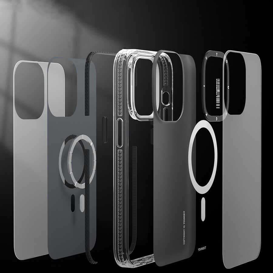 Apple iPhone 14 Pro Max Kılıf M-safe Şarj Özellikli YoungKit Kamuflaj Serisi Kapak