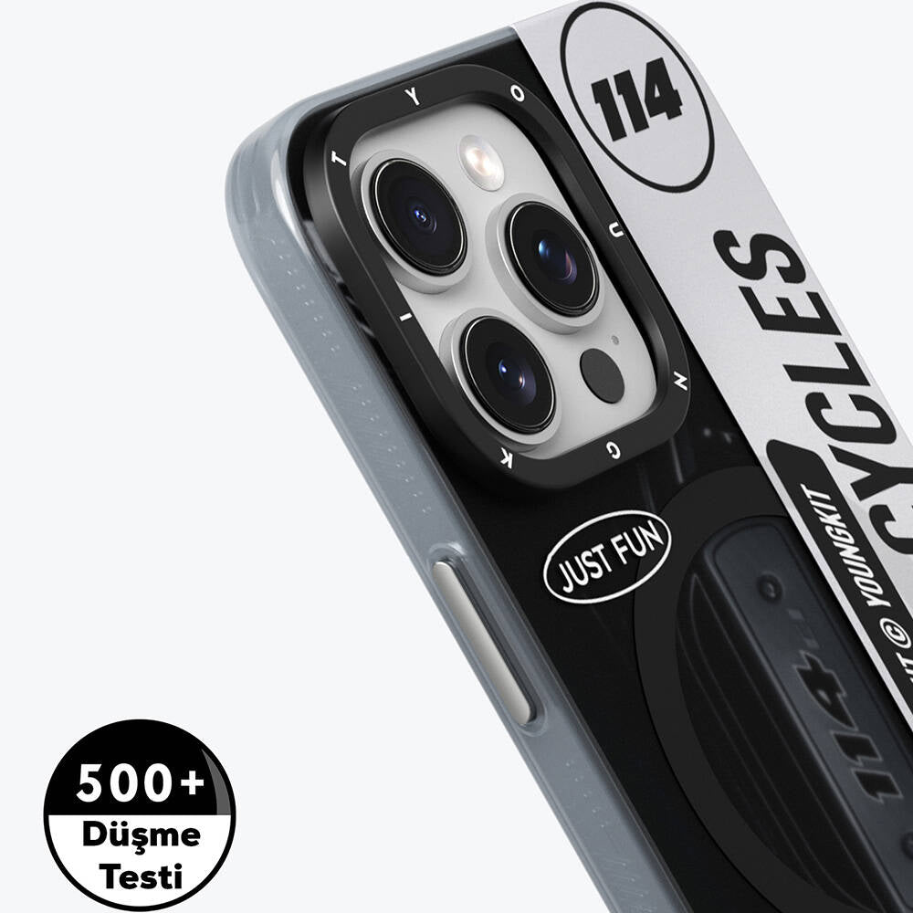 Apple iPhone 14 Pro Max Kılıf M-safe Şarj Özellikli Youngkit Motorcycle Legend Serisi Kapak