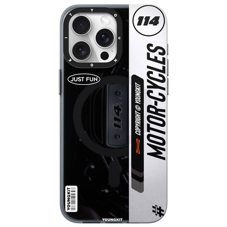 Apple iPhone 14 Pro Max Kılıf M-safe Şarj Özellikli Youngkit Motorcycle Legend Serisi Kapak