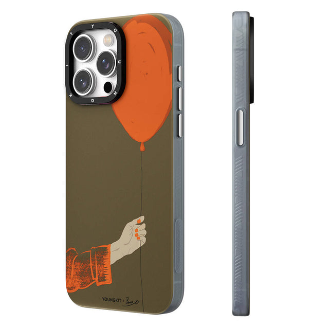 Apple iPhone 14 Pro Max Kılıf M-safe Şarj Özellikli Youngkit Orange Serisi Flying Balloon Kapak