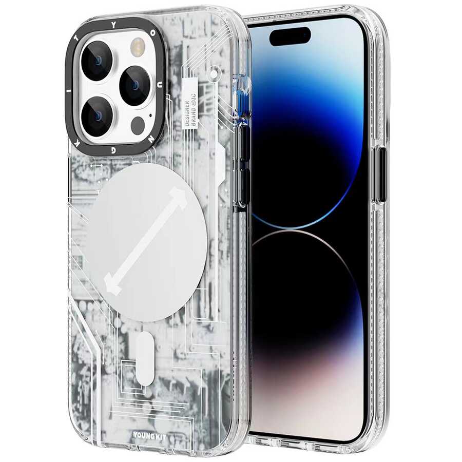 Apple iPhone 14 Pro Max Kılıf M-safe Şarj Özellikli YoungKit Technology Serisi Kapak