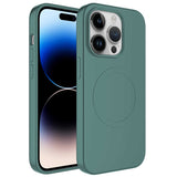 Apple iPhone 14 Pro Max Kılıf M-safe Wireless Şarj Özellikli Pastel Renk Silikon Zore Plas Kapak