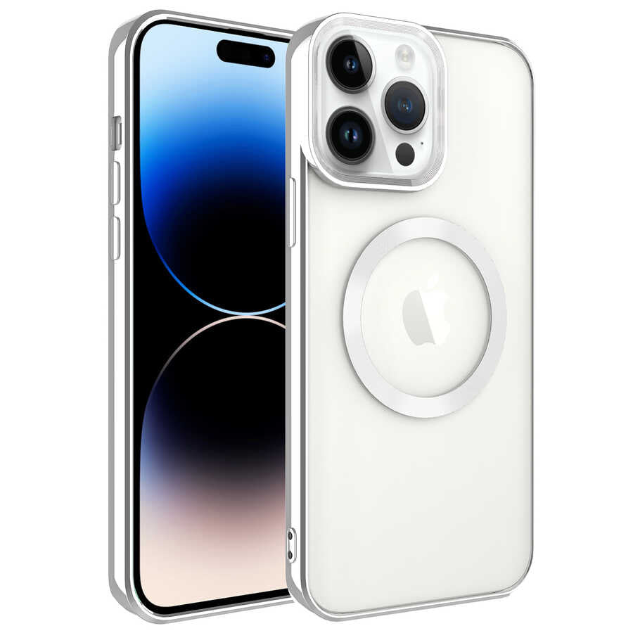 Apple iPhone 14 Pro Max Kılıf M-safe Wireless Şarj Özellikli Zore Setro Silikon