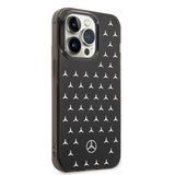 Apple iPhone 14 Pro Max Kılıf Mercedes Benz Çift Katmanlı Yıldız Desenli Dizayn Kapak