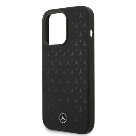 Apple iPhone 14 Pro Max Kılıf Mercedes Benz M-safe Şarj Özellikli Yıldızlı Dizayn Silikon Kapak