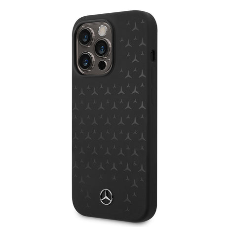 Apple iPhone 14 Pro Max Kılıf Mercedes Benz M-safe Şarj Özellikli Yıldızlı Dizayn Silikon Kapak