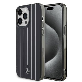 Apple iPhone 14 Pro Max Kılıf Mercedes Benz Orjinal Lisanslı New Urban 3 Sert PC Paralel Çizgi Desenli Kapak