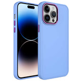 Apple iPhone 14 Pro Max Kılıf Metal Çerçeve ve Buton Tasarımlı Silikon Zore Luna Kapak