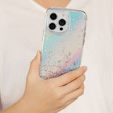 Apple iPhone 14 Pro Max Kılıf Parlayan Simli Şeffaf Lisanslı Switcheasy Starfield Kapak