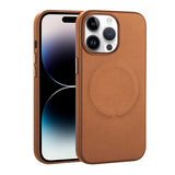 Apple iPhone 14 Pro Max Kılıf PU Deri M-safe Wireless Şarj Özellikli Zore Derix Kapak