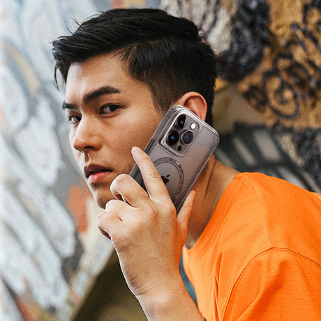 Apple iPhone 14 Pro Max Kılıf SkinArma Şeffaf Airbag Tasarımlı M-safe Şarj Özellikli Saido Kapak