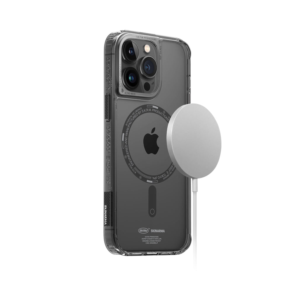 Apple iPhone 14 Pro Max Kılıf SkinArma Şeffaf Airbag Tasarımlı M-safe Şarj Özellikli Saido Kapak