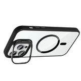 Apple iPhone 14 Pro Max Kılıf Standlı ve Kamera Lens Hediyeli M-Safe Şarj Özellikli Zore Etro Kapak