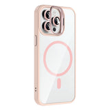 Apple iPhone 14 Pro Max Kılıf Standlı ve Kamera Lens Hediyeli M-Safe Şarj Özellikli Zore Etro Kapak