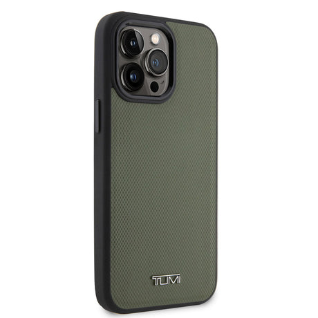 Apple iPhone 14 Pro Max Kılıf TUMI M-safe Şarj Özellikli Deri Noktalı Dizayn Kapak