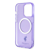 Apple iPhone 14 Pro Max Kılıf U.S. POLO ASSN. M-safe Şarj Özellikli Transparan Tasarım Kapak