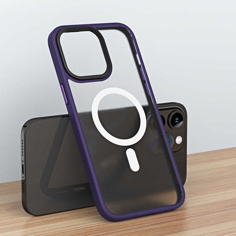 Apple iPhone 14 Pro Max Kılıf Wireless Şarj Özellikli Zore Hibrit M-safe Kapak