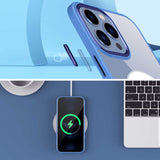 Apple iPhone 14 Pro Max Kılıf Wireless Şarj Özellikli Zore Krom M-safe Silikon Kapak