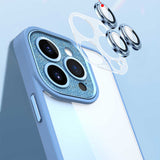 Apple iPhone 14 Pro Max Kılıf ​​​​​Wiwu GCC-105 Lens Korumalı Renkli Kenar Arkası Şeffaf Multicolor Kapak