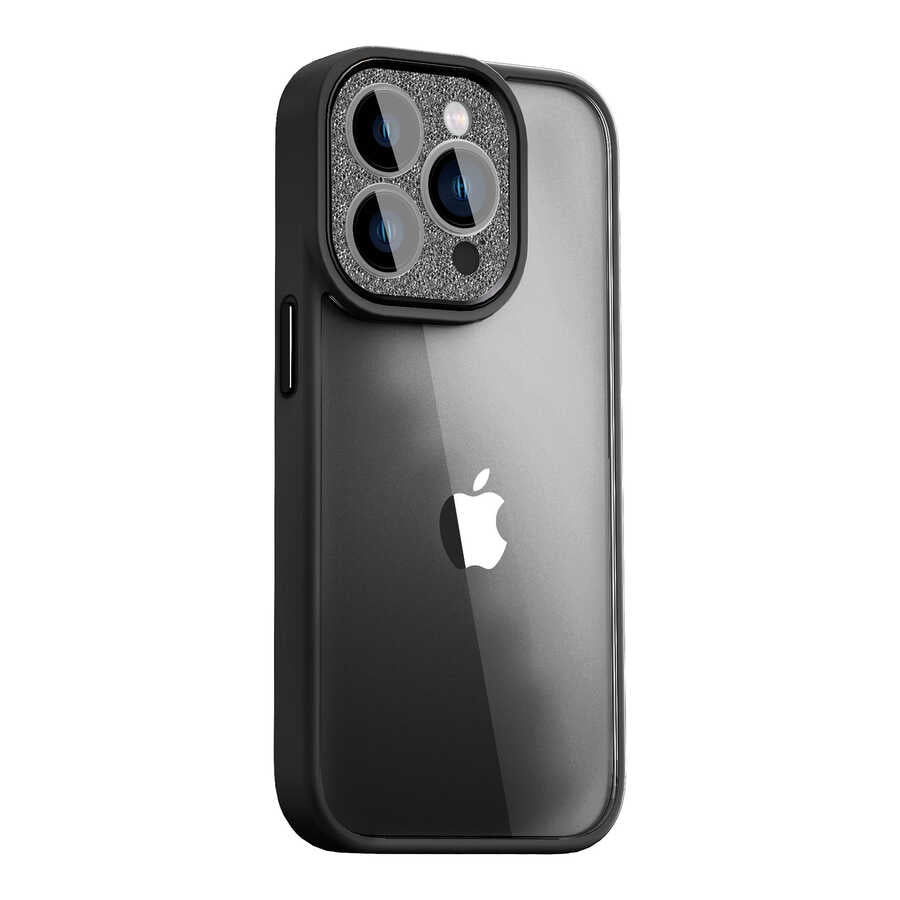 Apple iPhone 14 Pro Max Kılıf ​​​​​Wiwu GCC-105 Lens Korumalı Renkli Kenar Arkası Şeffaf Multicolor Kapak