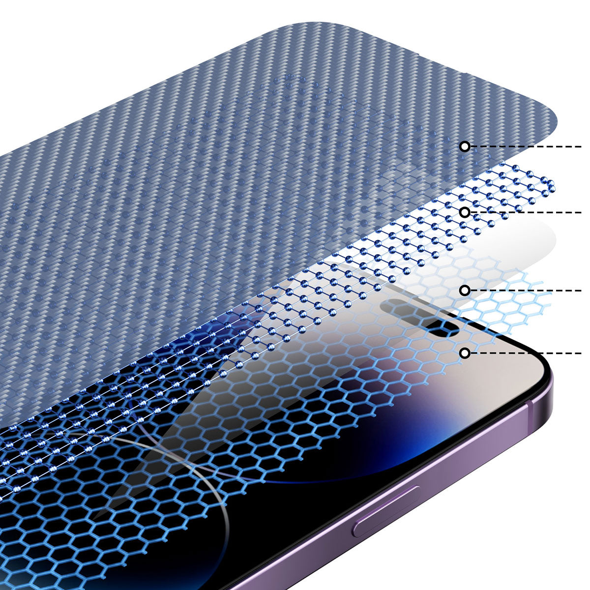 Apple iPhone 14 Pro Max Youngkit Antistatik Ve Antidust Kolay Uygulama Aparatlı Cam Ekran Koruyucu