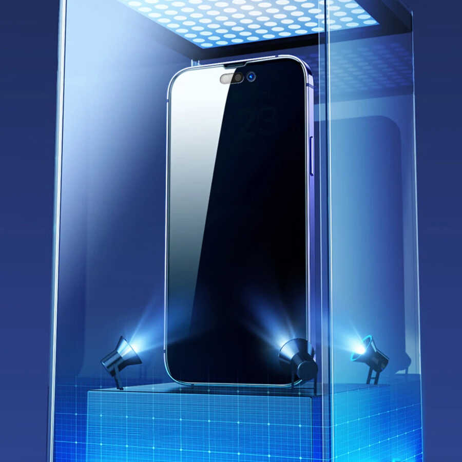 Apple iPhone 14 Pro Max Zore Kor Privacy Cam Ekran Koruyucu