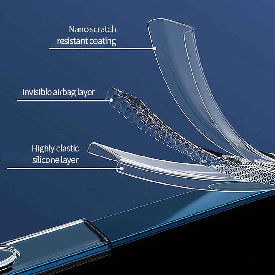 Apple iPhone 14 Pro Wiwu M-safe Şarj Özellikli Lens Korumalı Şeffaf Silikon Kapak