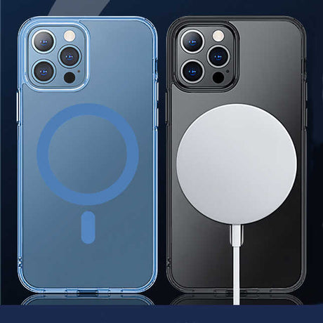Apple iPhone 14 Pro Wiwu M-safe Şarj Özellikli Lens Korumalı Şeffaf Silikon Kapak