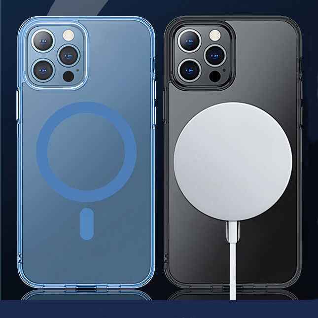 Apple iPhone 14 Pro Wiwu M-safe Şarj Özellikli Lens Korumalı Şeffaf Silikon Kapak