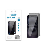 Apple iPhone 15 Go Des OG Glass Privacy Antistatik Temperli Cam Ekran Koruyucu