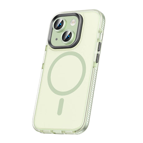 Apple iPhone 15 Kılıf Airbagli M-safe Wireless Şarj Özellikli Lens Koruyuculu Zore Klaptika Kapak