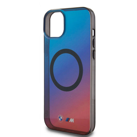 Apple iPhone 15 Kılıf BMW M-safe Şarj Özellikli Transparan Renk Geçişli Dizayn Orjinal Lisanslı Kapak