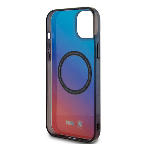 Apple iPhone 15 Kılıf BMW M-safe Şarj Özellikli Transparan Renk Geçişli Dizayn Orjinal Lisanslı Kapak