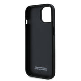 Apple iPhone 15 Kılıf BMW Orjinal Lisanslı Karbon Fiber Tasarımlı ve Metal Logolu PU Deri Kapak