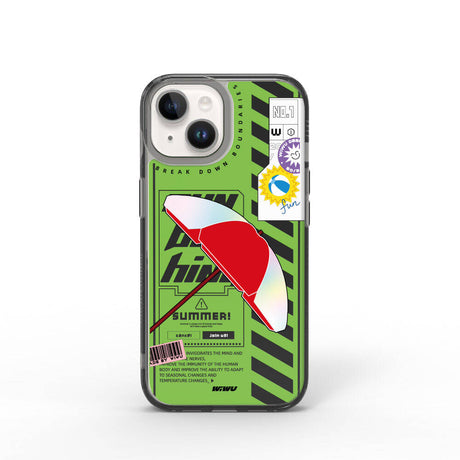 Apple iPhone 15 Kılıf Çift Katman Desenli Wiwu Summer Serisi Kapak