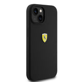 Apple iPhone 15 Kılıf Ferrari Orjinal Lisanslı Metal Logolu SF Yazılı Kapak