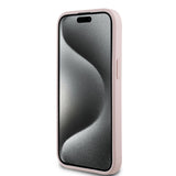 Apple iPhone 15 Kılıf Guess Orjinal Lisanslı Gül Baskılı Büyük Metal Logo Dizaynlı Kapak