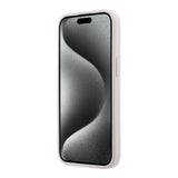 Apple iPhone 15 Kılıf Guess Orjinal Lisanslı M-safe Kabartmalı 4G Desenli Yazı Logolu Kapak